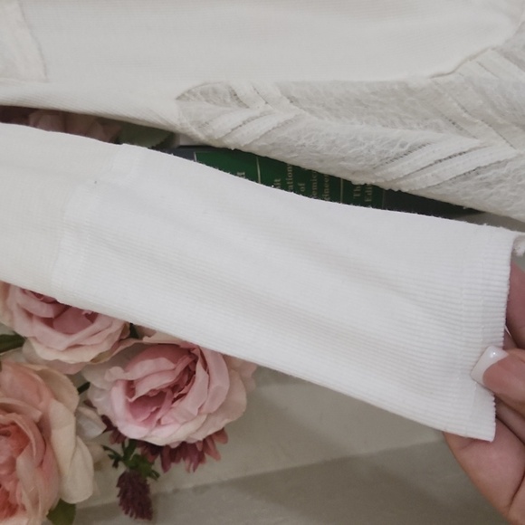 Sundance Small Lace High Low lightweight Sweater boho lagenlook Peasant - Picture 4 of 12